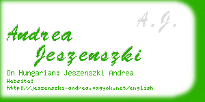 andrea jeszenszki business card